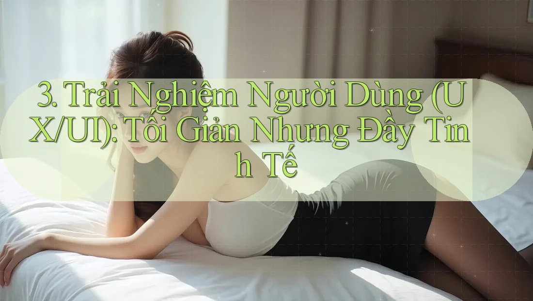 3. Trải Nghiệm Người Dùng (UX/UI): Tối Giản Nhưng Đầy Tinh Tế 3. Trải Nghiệm Người Dùng (UX/UI): Tối Giản Nhưng Đầy Tinh Tế