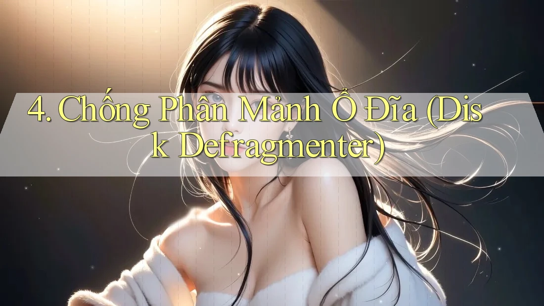 4. Chống Phân Mảnh Ổ Đĩa (Disk Defragmenter) 4. Chống Phân Mảnh Ổ Đĩa (Disk Defragmenter)