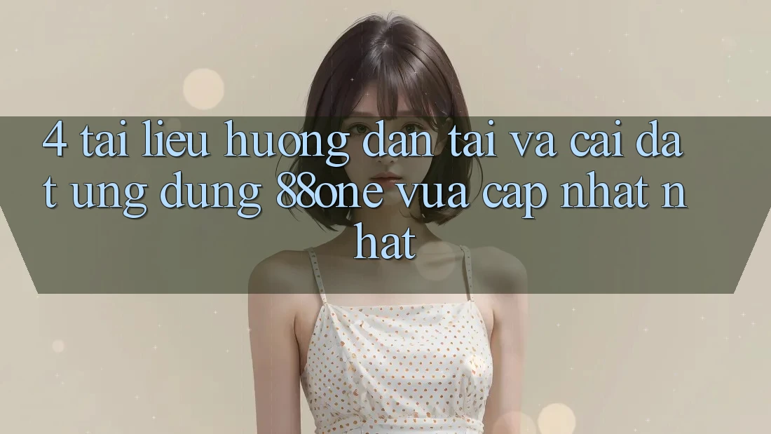 4. Tài liệu hướng dẫn tải và cài đặt ứng dụng 88one vừa cập nhật nhất 4. Tài liệu hướng dẫn tải và cài đặt ứng dụng 88one vừa cập nhật nhất