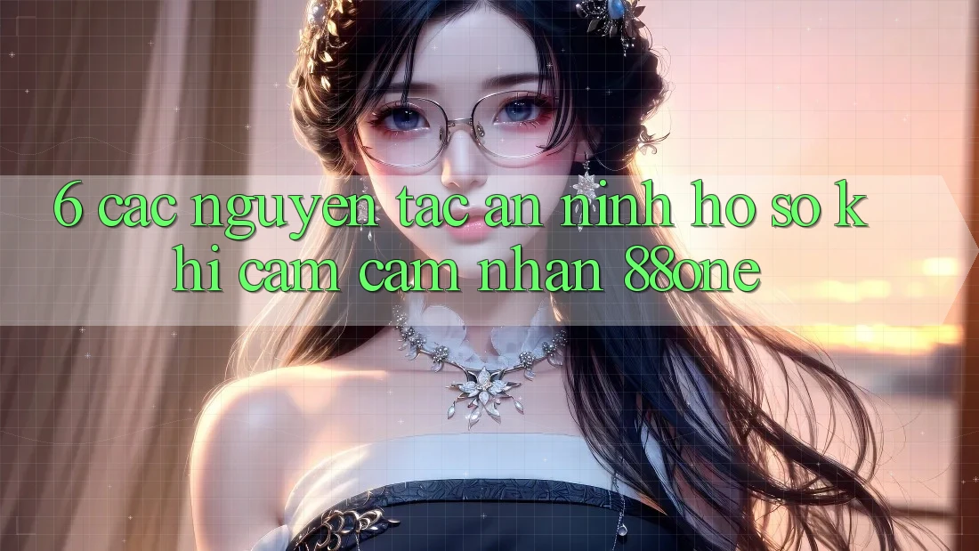 6. Các nguyên tắc an ninh hồ sơ khi cảm cảm nhận 88one 6. Các nguyên tắc an ninh hồ sơ khi cảm cảm nhận 88one