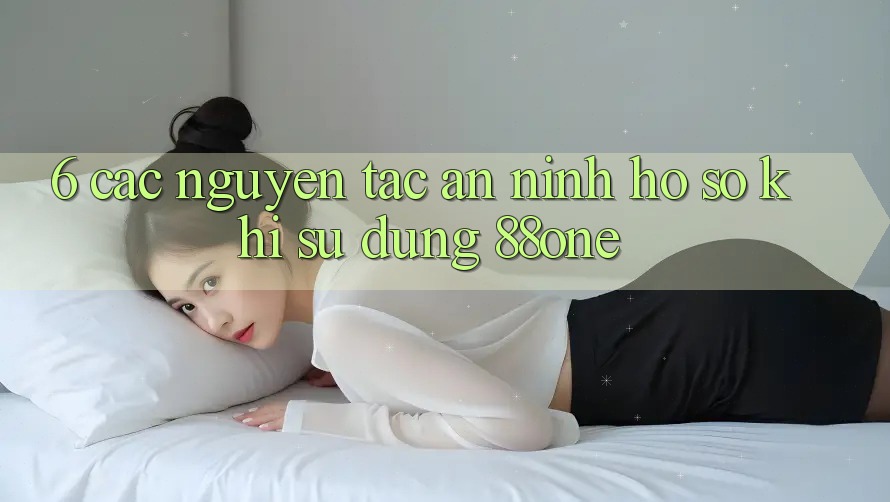 6. Các nguyên tắc an ninh hồ sơ khi sử dụng 88one 6. Các nguyên tắc an ninh hồ sơ khi sử dụng 88one