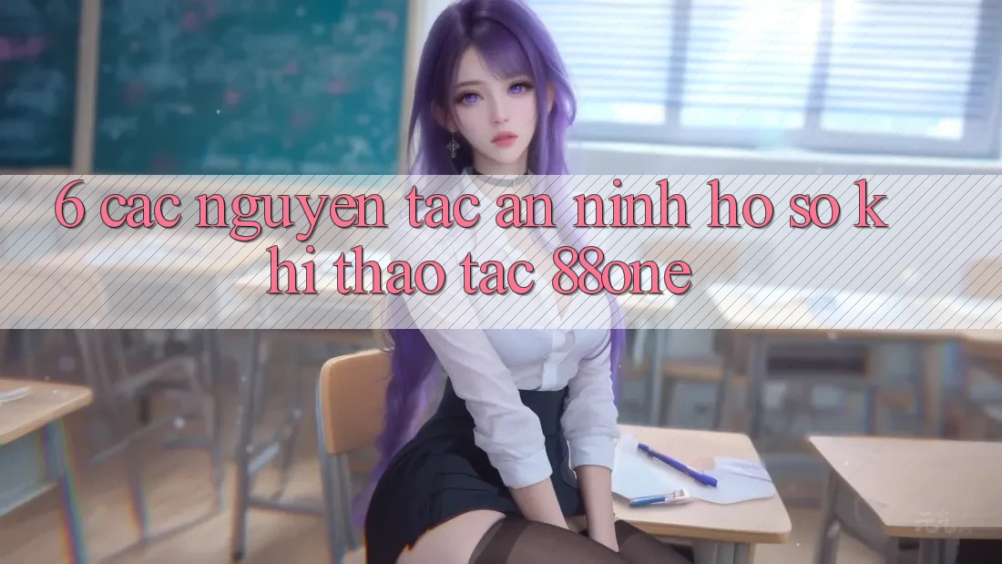 6. Các nguyên tắc an ninh hồ sơ khi thao tác 88one 6. Các nguyên tắc an ninh hồ sơ khi thao tác 88one