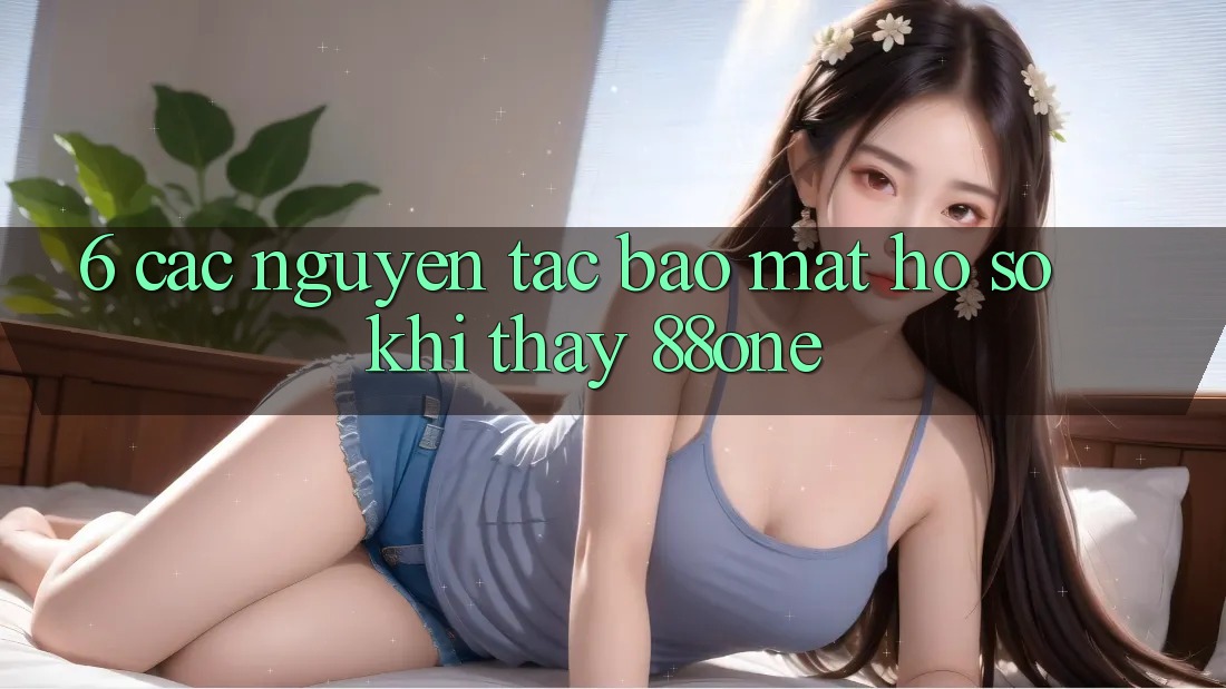 6. Các nguyên tắc bảo mật hồ sơ khi thấy 88one 6. Các nguyên tắc bảo mật hồ sơ khi thấy 88one