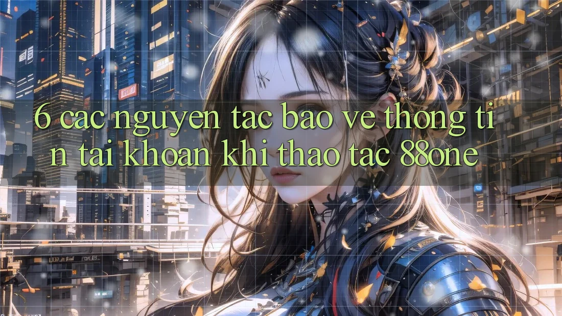 6. Các nguyên tắc bảo vệ thông tin tài khoản khi thao tác 88one 6. Các nguyên tắc bảo vệ thông tin tài khoản khi thao tác 88one
