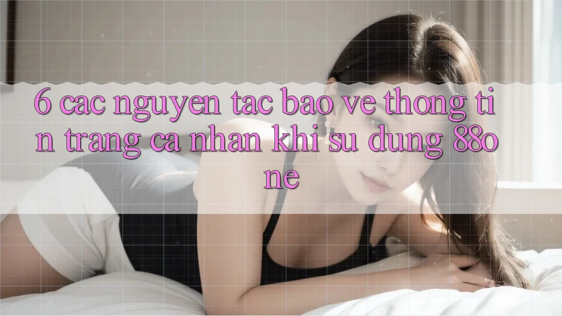 6. Các nguyên tắc bảo vệ thông tin trang cá nhân khi sử dụng 88one 6. Các nguyên tắc bảo vệ thông tin trang cá nhân khi sử dụng 88one
