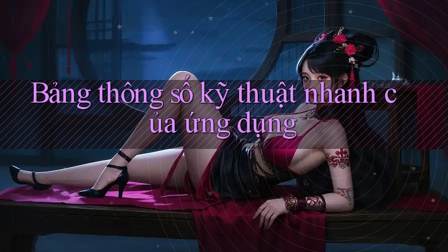 Bảng thông số kỹ thuật nhanh của ứng dụng Bảng thông số kỹ thuật nhanh của ứng dụng