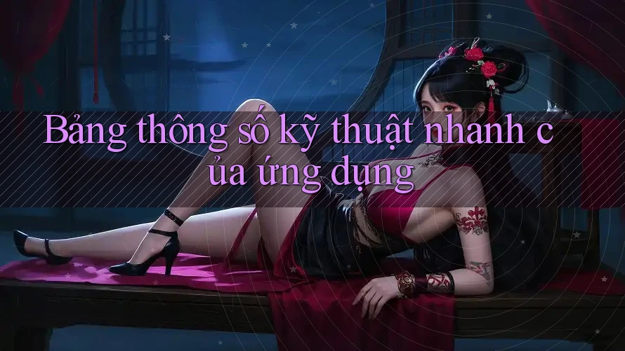Bảng thông số kỹ thuật nhanh của ứng dụng Bảng thông số kỹ thuật nhanh của ứng dụng