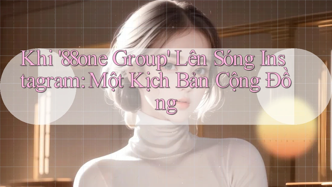Khi '88one Group' Lên Sóng Instagram: Một Kịch Bản Cộng Đồng Khi '88one Group' Lên Sóng Instagram: Một Kịch Bản Cộng Đồng