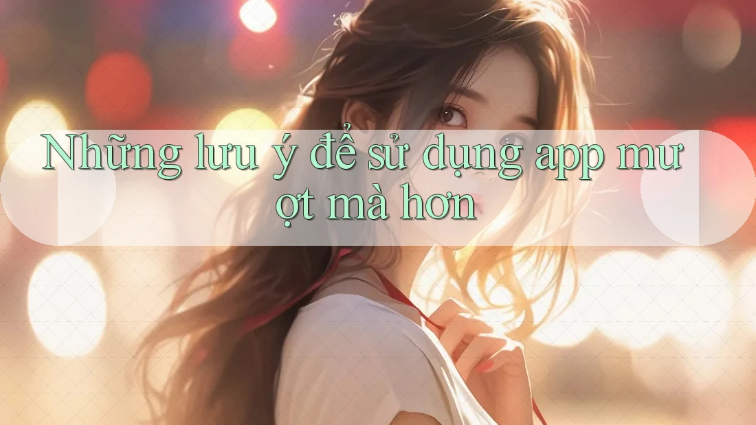 Những lưu ý để sử dụng app mượt mà hơn